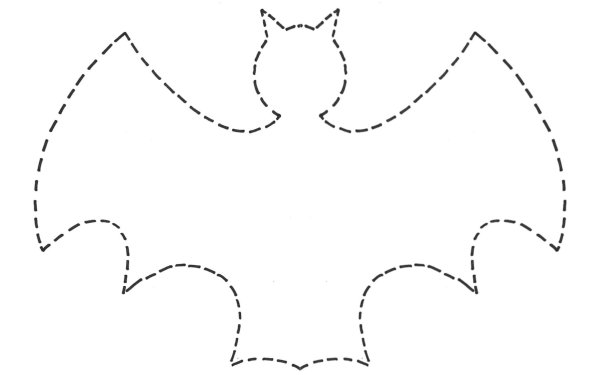 Трафарет летучей мыши для вырезания