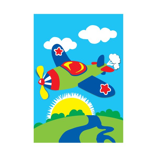 Самолет аппликация для детей