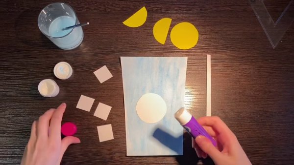 Аппликация из бумаги коктейль