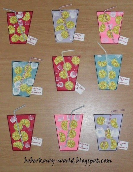 Поделка лимонад из бумаги