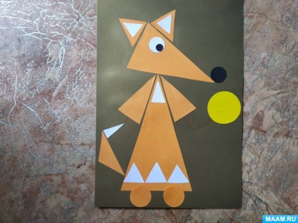 Аппликация из треугольников для дошкольников