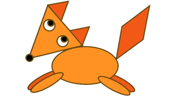 Животные из геометрических фигур