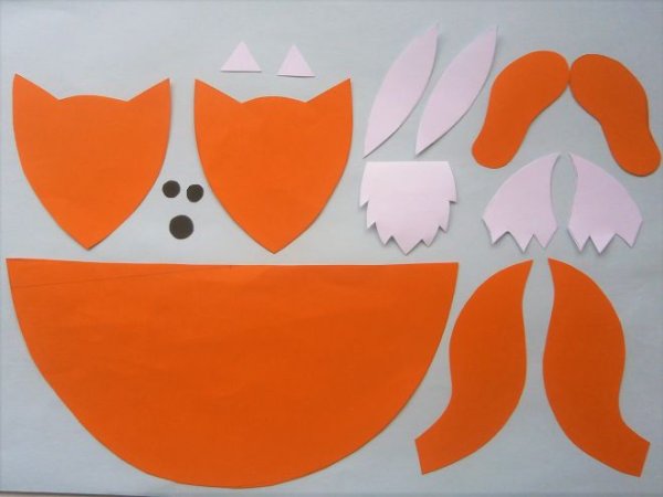 Поделка лисы из бумаги