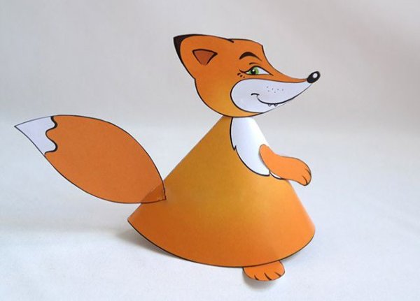 Поделка Лисичка из бумаги