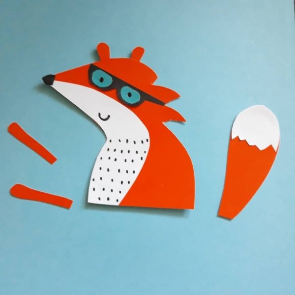 Поделка лисы из бумаги