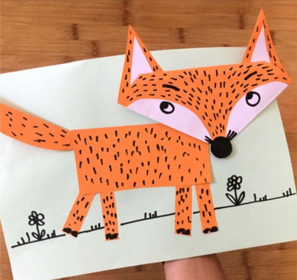 Поделка Лисичка из бумаги
