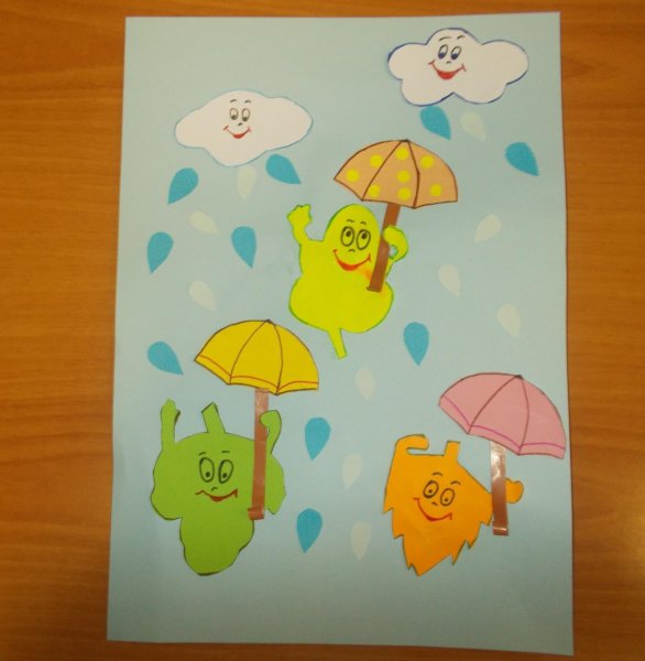 Зонтик аппликация для детей