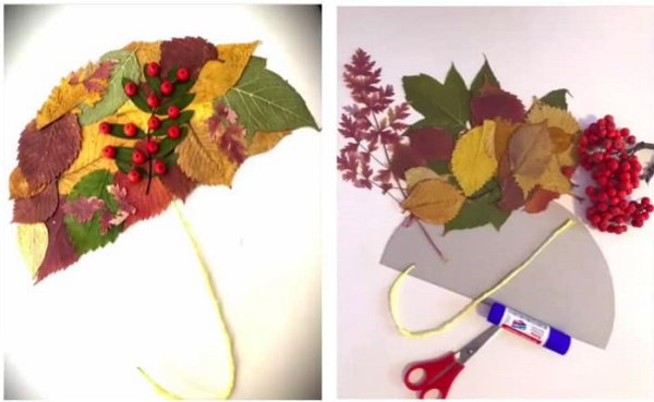 Осенний зонт поделка