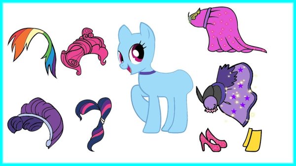 Вырезалки одевалки пони