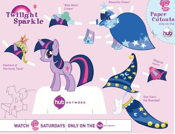 Бумажные куклы пони