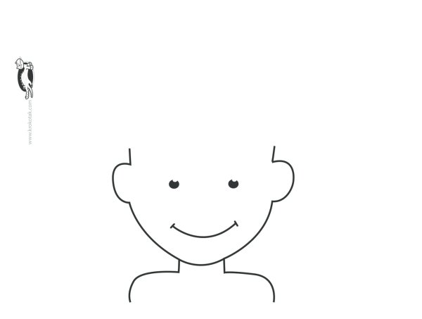 Лицо без волос раскраска для детей