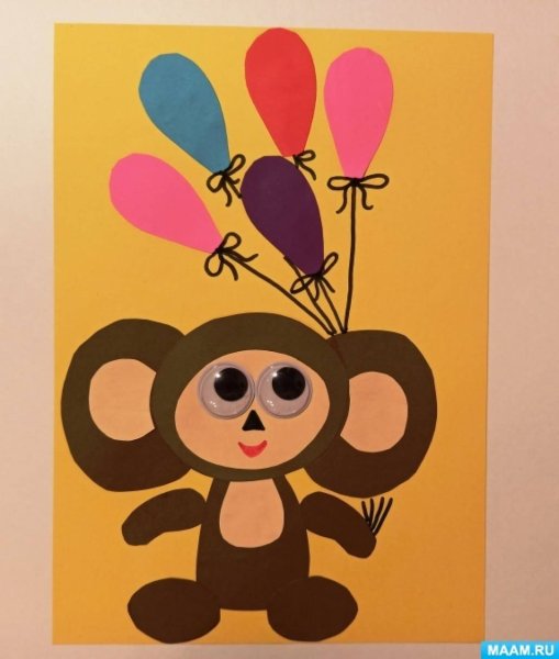 Поделка Чебурашка из бумаги