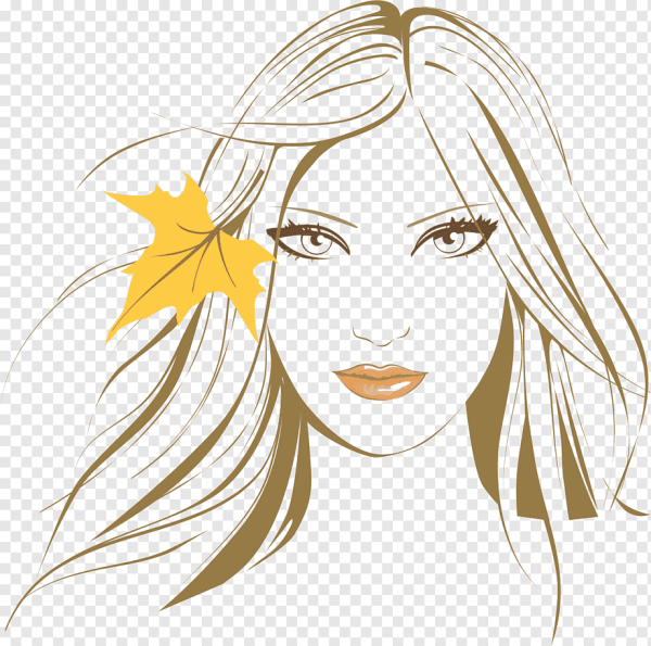 Силуэт лица девушки для детей