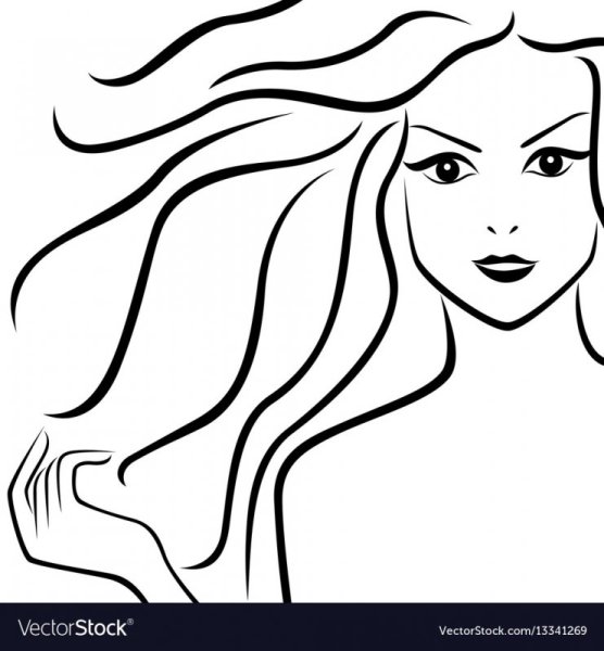 Силуэт женского лица