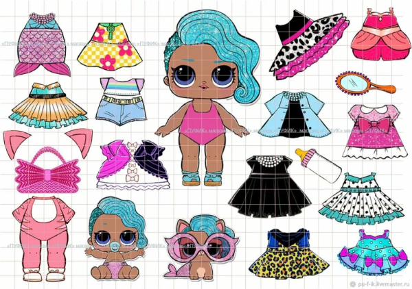 Lol бумажные куклы Лола Одевашки