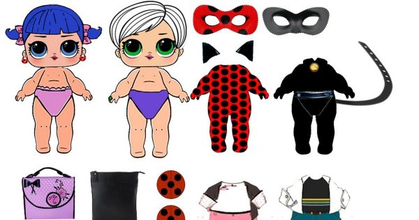Бумажные куклы ЛОЛ С одеждой для вырезания