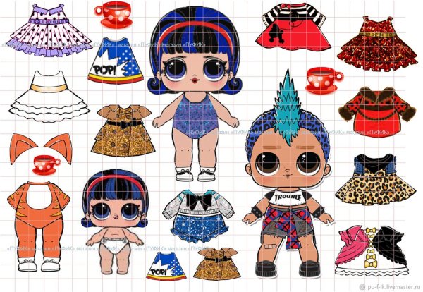 Lol бумажные куклы Одевашка