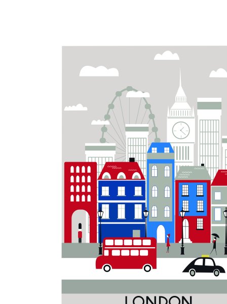 Силуэт Лондона аппликация