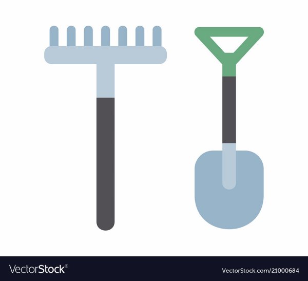 Логотип лопата и грабли