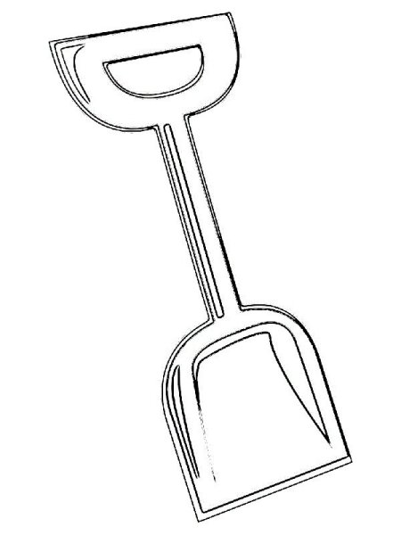 Лопата раскраска для детей