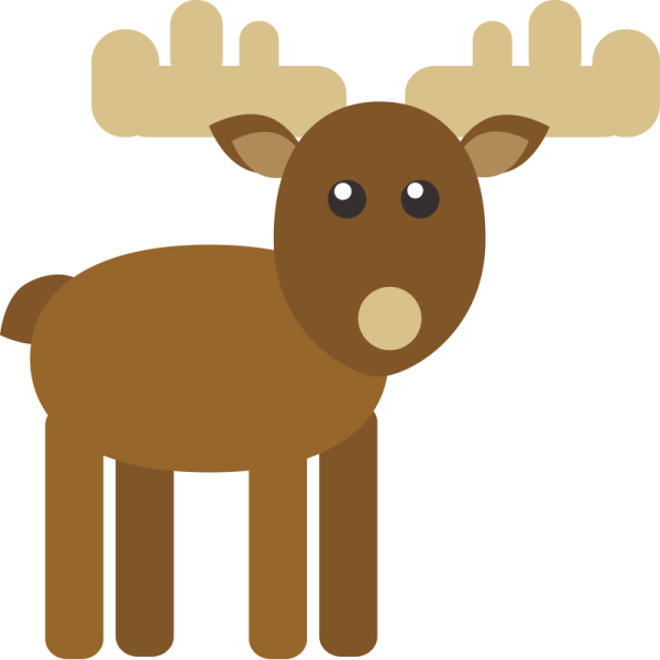 Олень из цветной бумаги