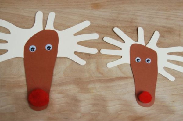 Лось из ладошек