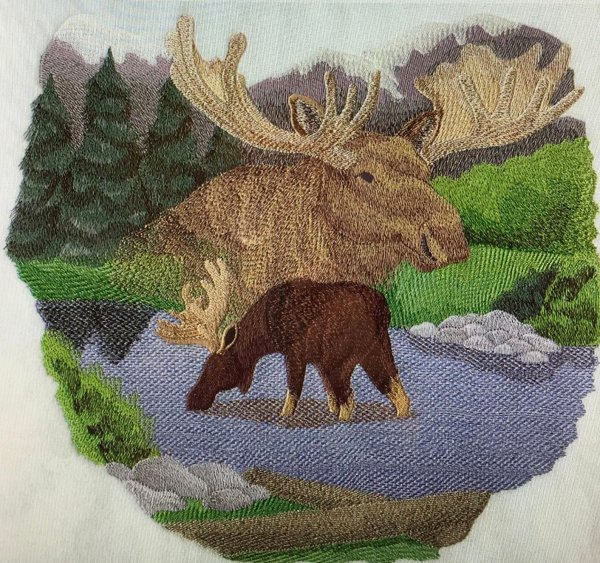 Лось вышивка крестиком