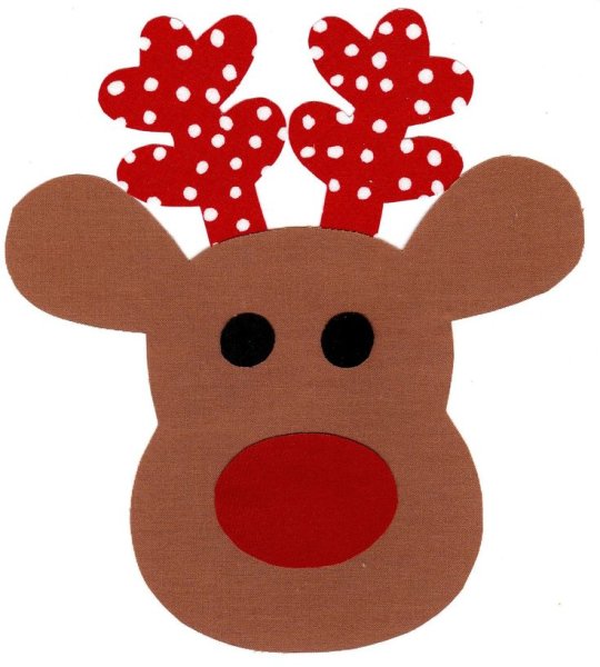 Аппликация олень новогодний