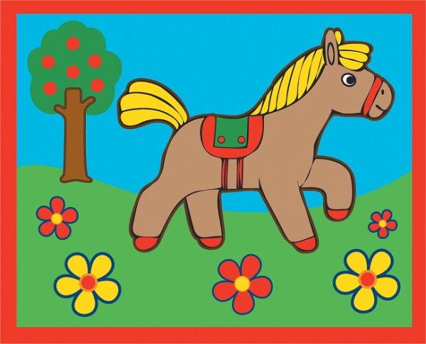 Аппликация лошадь