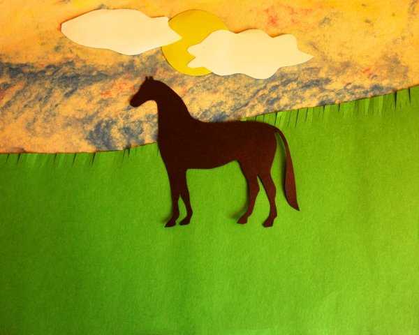 Аппликация лошадь