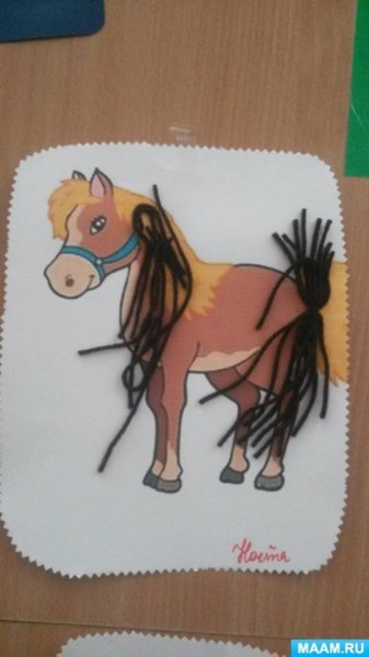 Аппликация лошадь