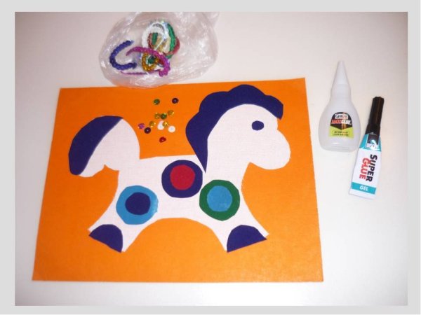 Аппликация лошадь старшая группа