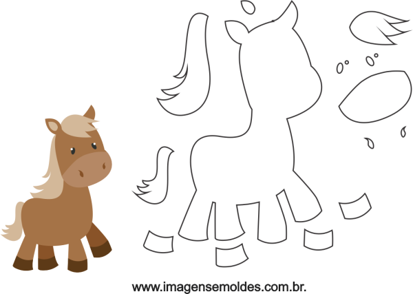 Аппликация лошадка