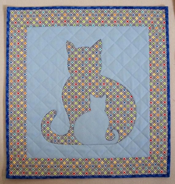 Лоскутная аппликация из ткани