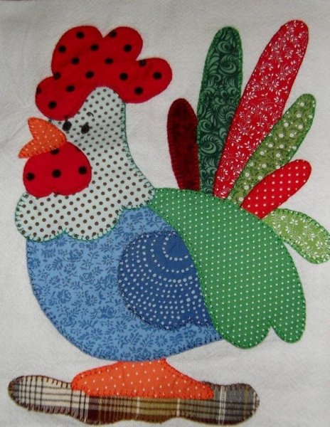 Лоскутная аппликация из ткани