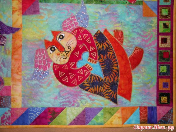 Коллаж из лоскутков ткани для детей