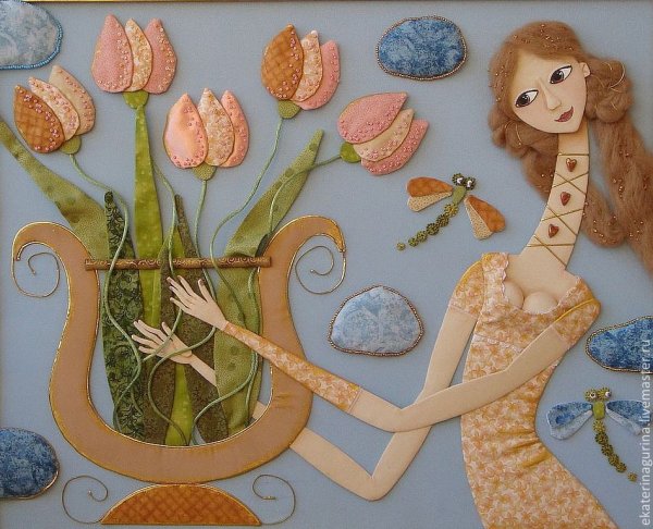 Панно из ткани