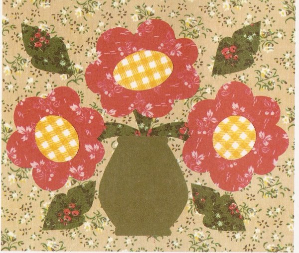 Лоскутная аппликация из ткани