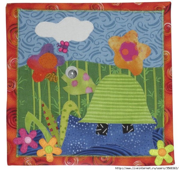 Плоская аппликация из ткани