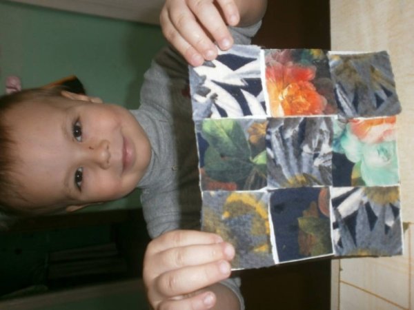 Лоскутное одеяло рисование в младшей группе