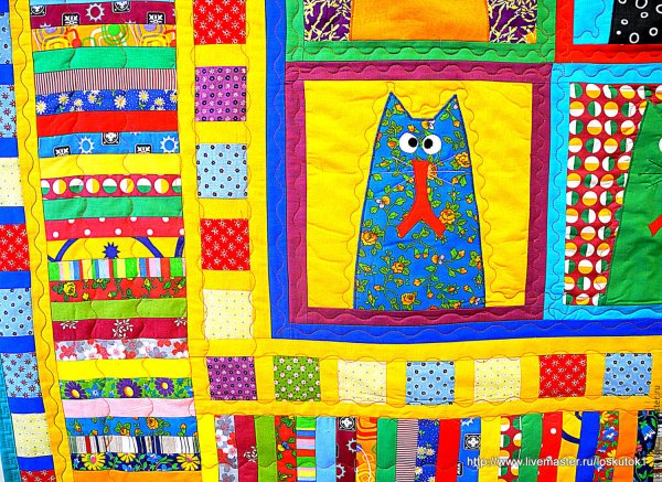 Лоскутная мозаика из ткани