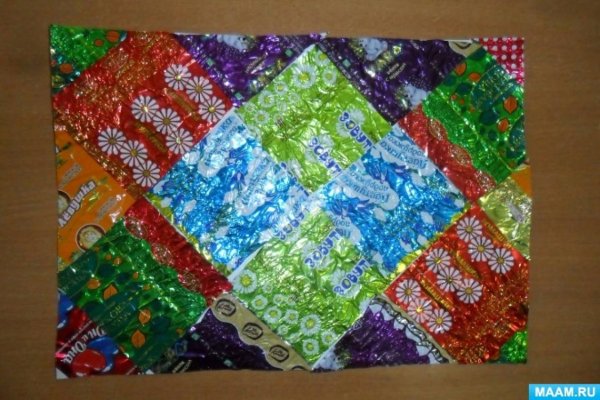 Коврик из конфетных фантиков
