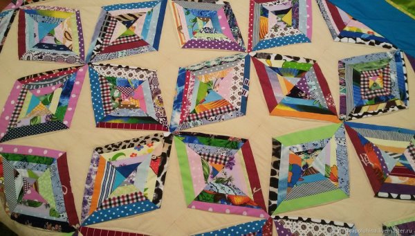 Аппликация из фантиков лоскутное одеяло