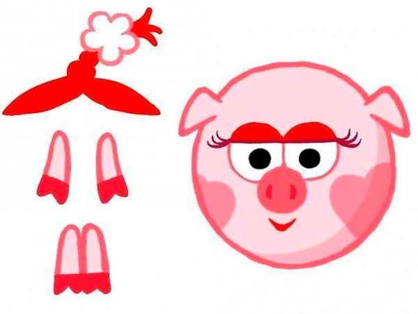 Аппликация Смешарики