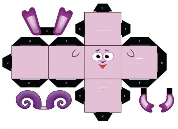 Развертки бумажных игрушек для детей