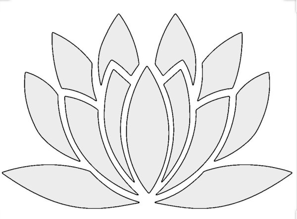 Лотос трафарет