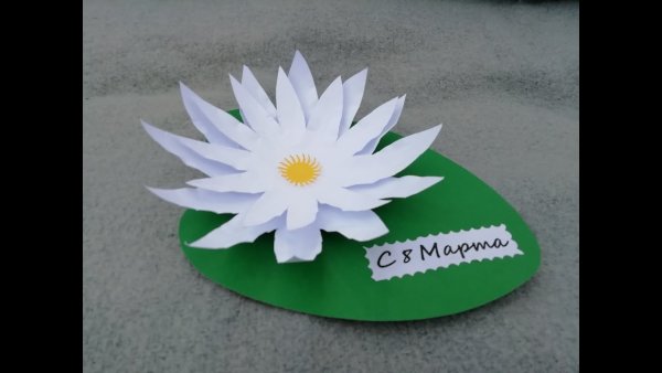 Поделка кувшинка из бумаги