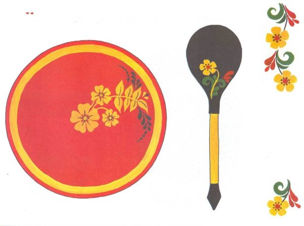 Рисование Хохломская ложка