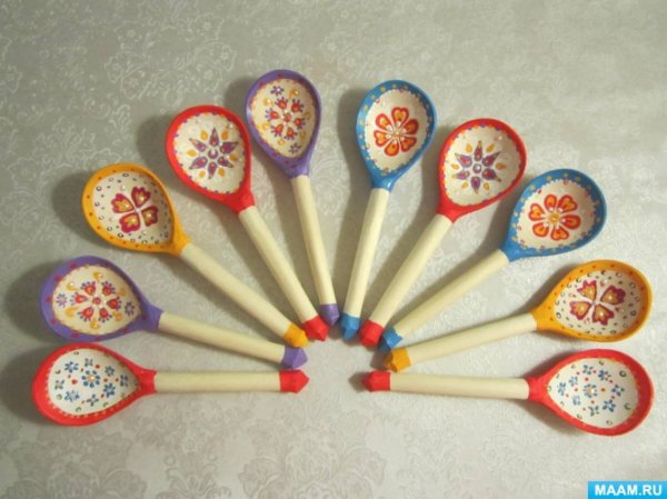 Роспись ложек деревянных для детей