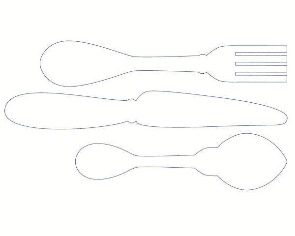 Ложка трафарет для росписи